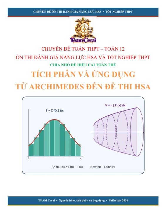 chuyên đề nguyên hàm, tích phân và ứng dụng ôn thi đgnl – tn thpt